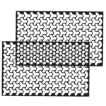 Set 2 folii autoadezive decupate pentru decorarea stopurilor auto, dimensiune 2 x 48 x 30cm, culoare Negru Mat, model HONEYCOMB TRIANGLE - imagine 5