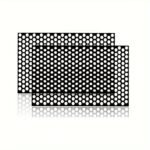 Set 2 folii autoadezive decupate pentru decorarea stopurilor auto, dimensiune 2 x 48 x 30cm, culoare Negru Mat, model HONEYCOMB - imagine 6