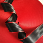 Banda centura de siguranta TUNING, culoare Negru-Rosu, latime 46 mm, pret/m liniar - imagine 3