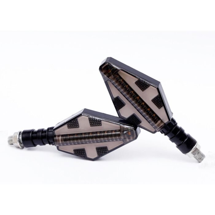 Set 2 lampi Semnalizare Moto, model CROSS, cu 2 functii, pozitie si semnalizare, tensiune 12V - imagine 1