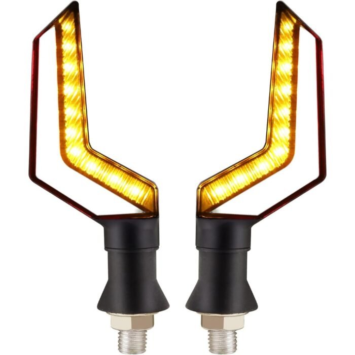Set 2 lampi Semnalizare Moto, model BUMERANG, cu 2 functii, pozitie si semnalizare, tensiune 12V - imagine 3