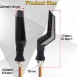 Set 2 lampi Semnalizare Moto, model BUMERANG, cu 2 functii, pozitie si semnalizare, tensiune 12V - imagine 6